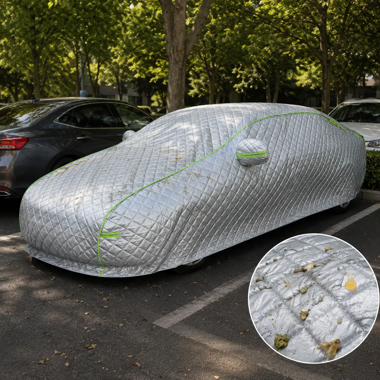 Auto coperta completamente dal telo VARKONIX
